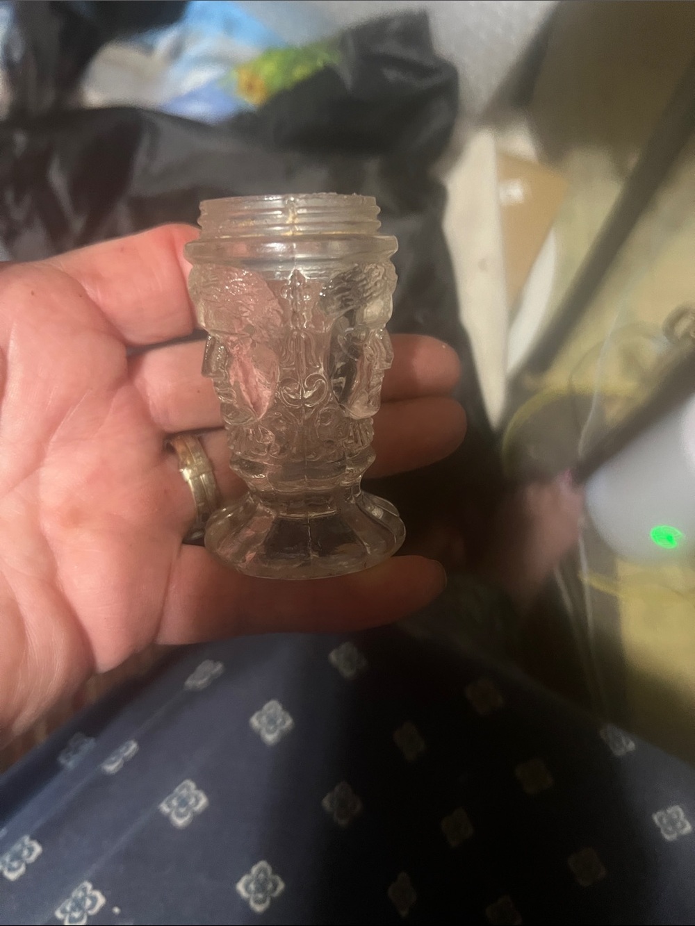 Vintage collection of salt dip crystal pieces
